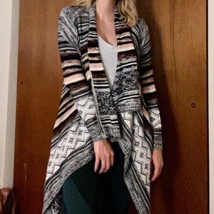 Multi-print Wrap Cardigan
